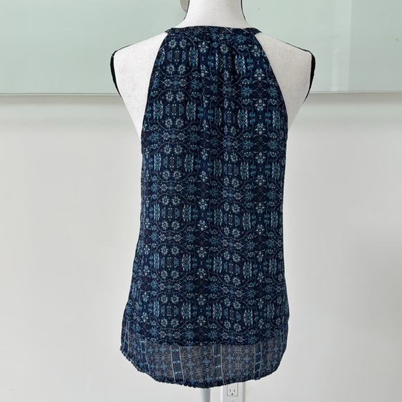 Pink Rose Blue Multi-Color Sleeveless Blouse – Size Medium - Picture 4 of 10